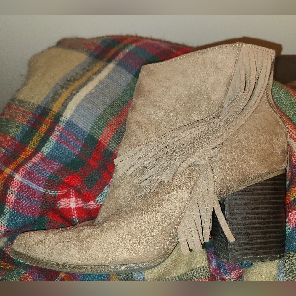 Fringe booties